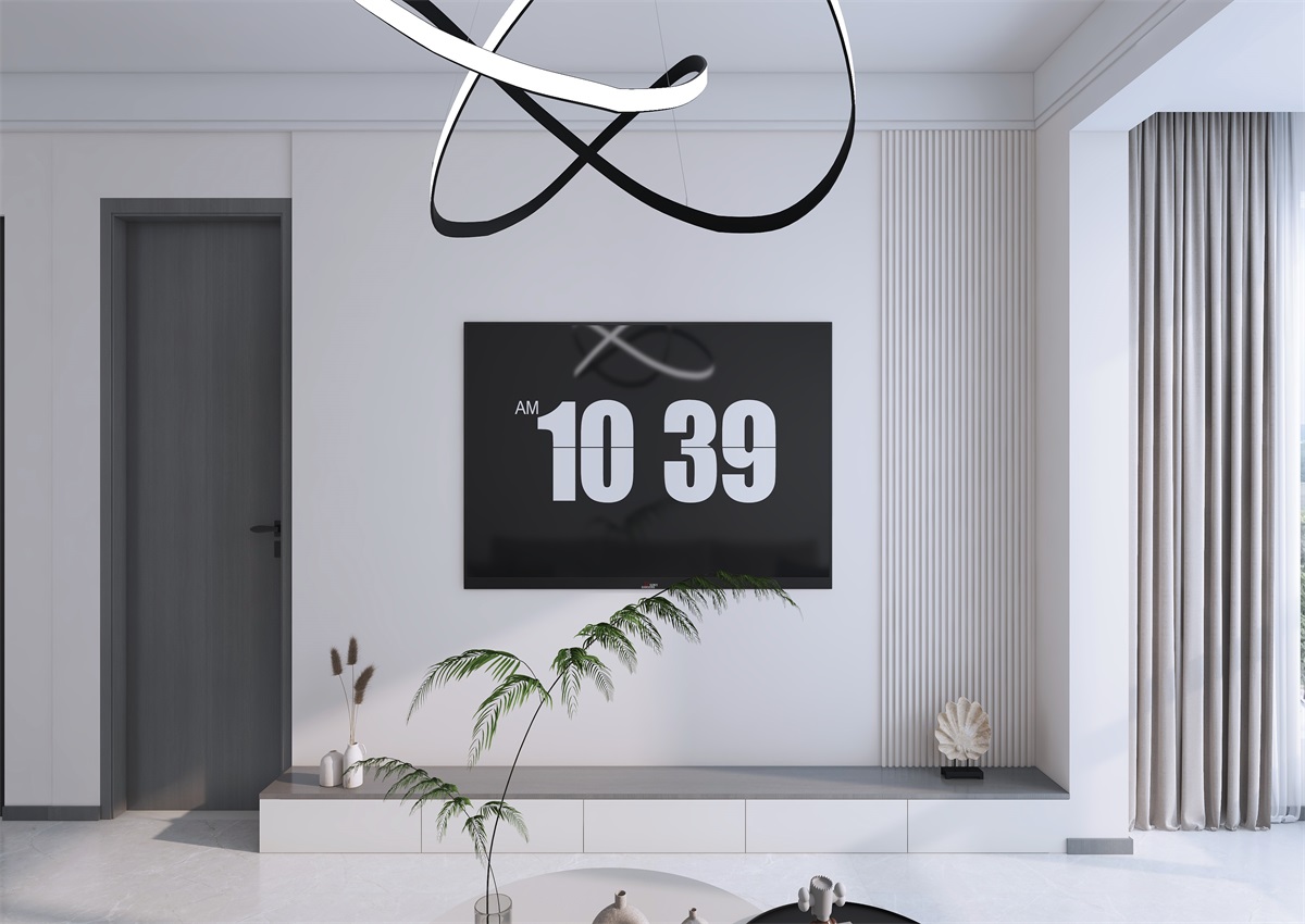 攬秀苑110㎡ | 小戶型裝修模板來了！現(xiàn)代簡約風(fēng)+黑白灰百看不膩